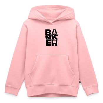 Travail dans le secteur bancaire - Banquier - Sweat Premium à capuche enfant bio - rose - Devant - AI Model Kid Female (0cm)