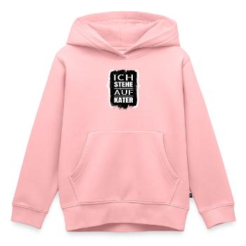 humor streunerkatze statement hauskatze tier - Kinder Premium Organic Hoodie - Rosa - Vorne - AI Model Kid Female (0cm)