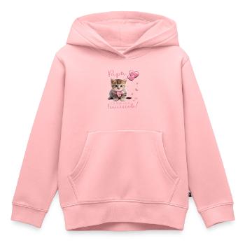 Papa, ich hab´ dich lieb Vatertag Mädchen Kätzchen - Kinder Premium Organic Hoodie - Rosa - Vorne - AI Model Kid Female (0cm)