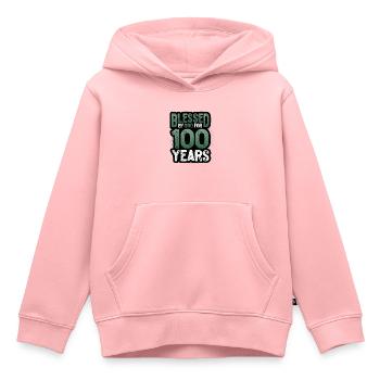 Religious by God for 100 years - Kids Premium Organic Hoodie - rose - Front - AI Model Kid Female (0cm)