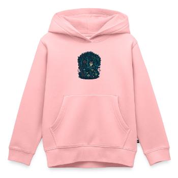 Wald-Streifenhörnchen - Kinder Premium Organic Hoodie - Rosa - Vorne - AI Model Kid Female (0cm)
