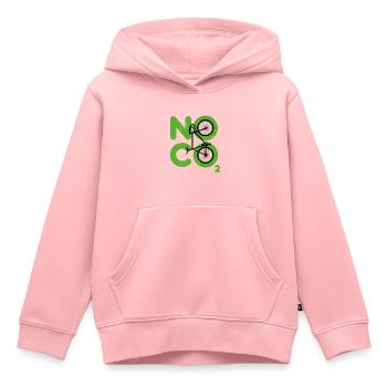 Pas de CO2 - Sweat Premium à capuche enfant bio - rose - Devant - AI Model Kid Female (0cm)