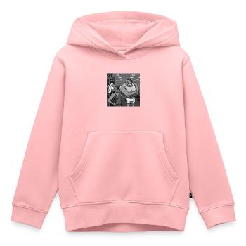 FITNESSSTUDIO - Kinder Premium Organic Hoodie - Rosa - Vorne - AI Model Kid Female (0cm)