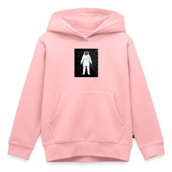 Astronaute dans le cosmos - Sweat Premium à capuche enfant bio - rose - Devant - AI Model Kid Female (0cm)