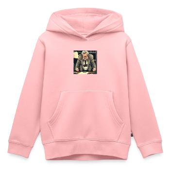 VIEIL HOMME GRINCHEUX - Sweat Premium à capuche enfant bio - rose - Devant - AI Model Kid Female (0cm)
