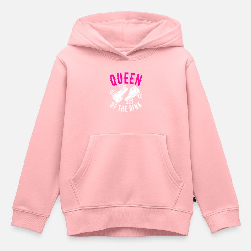 Roller derby - Sweat Premium à capuche enfant bio - rose