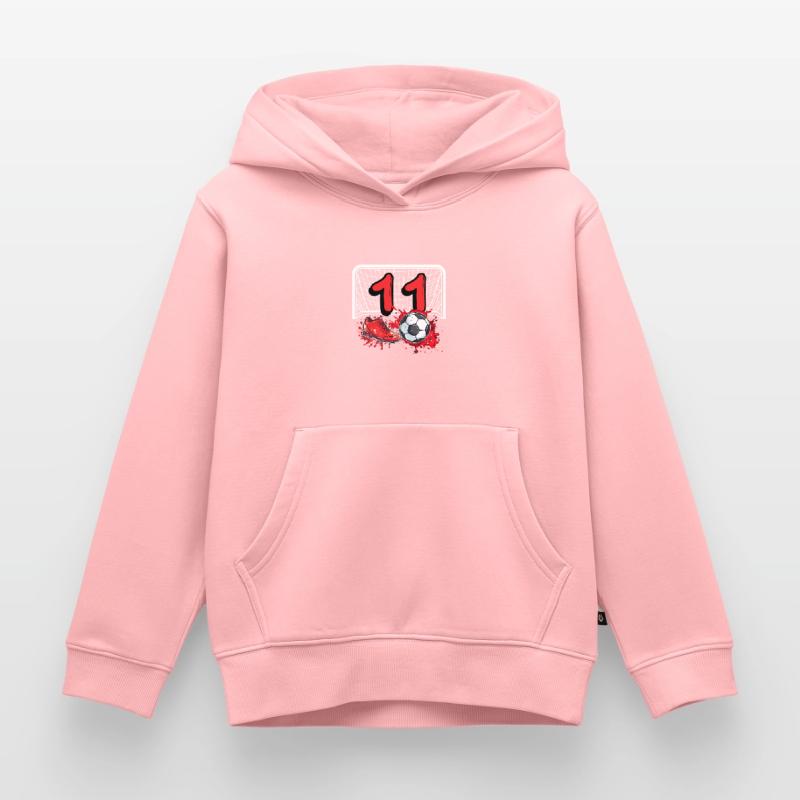 11° compleanno Calcio Felpa Premium con cappuccio bambino bio