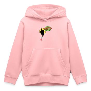 Schwarze Katze Was - Kinder Premium Organic Hoodie - Rosa - Vorne - AI Model Kid Female (0cm)