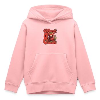 8. Geburtstag Jahre Kindergeburtstag - Erdbeer Bär - Kinder Premium Organic Hoodie - Rosa - Vorne - AI Model Kid Female (0cm)