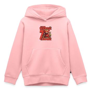 7. Geburtstag Jahre Kindergeburtstag - Erdbeer Bär - Kinder Premium Organic Hoodie - Rosa - Vorne - AI Model Kid Female (0cm)