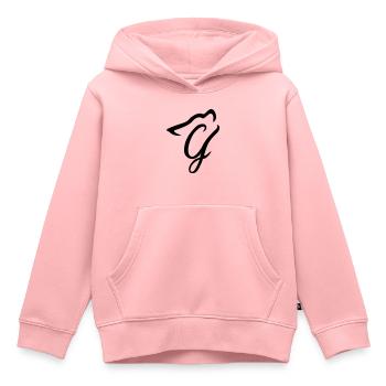 Heulender Wolf mit Gv-Inschrift - Kinder Premium Organic Hoodie - Rosa - Vorne - AI Model Kid Female (0cm)