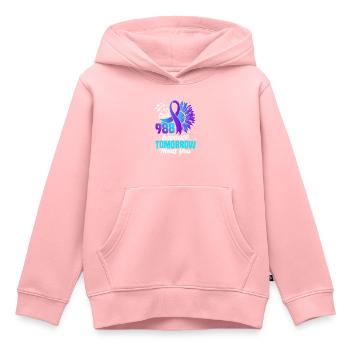 Suicide Prevention Awareness Mental Health Ribbon - Kids Premium Organic Hoodie - rose - Front - AI Model Kid Female (0cm)