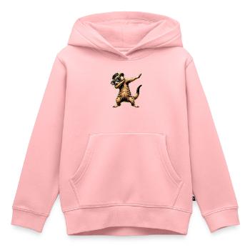 Dabbing Erdmännchen mit Sonnenbrille Cool Erdmännchen - Kinder Premium Organic Hoodie - Rosa - Vorne - AI Model Kid Female (0cm)