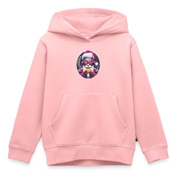 Weihnachtsmann Cyberpunk - Kinder Premium Organic Hoodie - Rosa - Vorne - AI Model Kid Female (0cm)