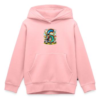 6 Jahre Alter Junge Fußball Geburtstag Shirt Idee - Kinder Premium Organic Hoodie - Rosa - Vorne - AI Model Kid Female (0cm)