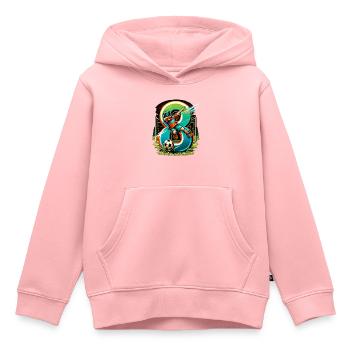 Idée d'anniversaire de football pour un garçon de 8 ans - Sweat Premium à capuche enfant bio - rose - Devant - AI Model Kid Female (0cm)