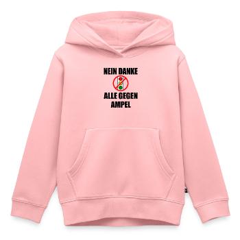 ampel nein danke - Kinder Premium Organic Hoodie - Rosa - Vorne - AI Model Kid Female (0cm)