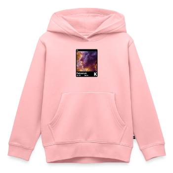 Élément chimique potassium K tableau périodique 019 - Sweat Premium à capuche enfant bio - rose - Devant - AI Model Kid Female (0cm)