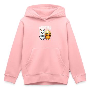 Popcorn And Remote Control Besties Funny Movie - Kids Premium Organic Hoodie - rose - Front - AI Model Kid Female (0cm)