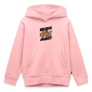 Croyez en la beauté de votre voyage Art numérique - Sweat Premium à capuche enfant bio - rose - Devant - AI Model Kid Female (0cm)