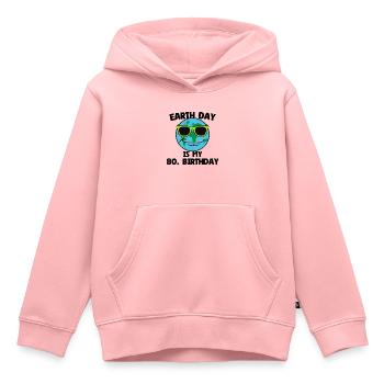 Le Jour de la Terre est mon 80e anniversaire - 80e anniversaire 1944 - Sweat Premium à capuche enfant bio - rose - Devant - AI Model Kid Female (0cm)