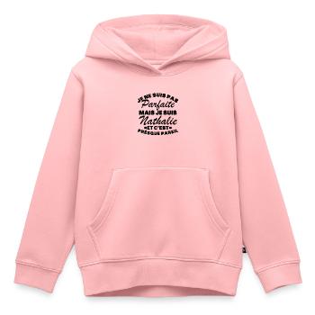 Nicht perfekt, aber ich bin Nathalie - Kinder Premium Organic Hoodie - Rosa - Vorne - AI Model Kid Female (0cm)