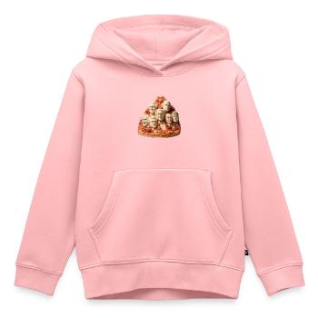 Ruhmeshalle der Pizza-Präsidenten - Kinder Premium Organic Hoodie - Rosa - Vorne - AI Model Kid Female (0cm)