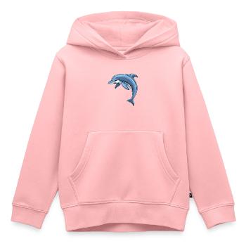 Delfin - Kinder Premium Organic Hoodie - Rosa - Vorne - AI Model Kid Female (0cm)