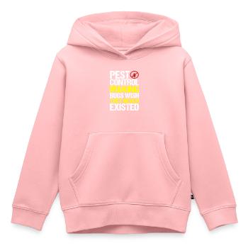 Exterminateurs de lutte antiparasitaire - Sweat Premium à capuche enfant bio - rose - Devant - AI Model Kid Female (0cm)