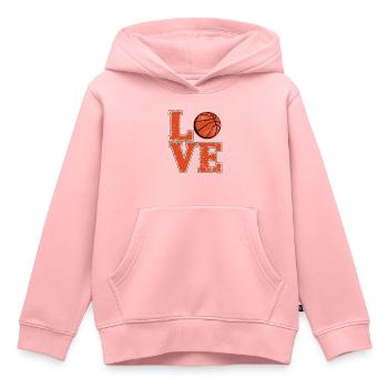 Liebe Basketball - Kinder Premium Organic Hoodie - Rosa - Vorne - AI Model Kid Female (0cm)