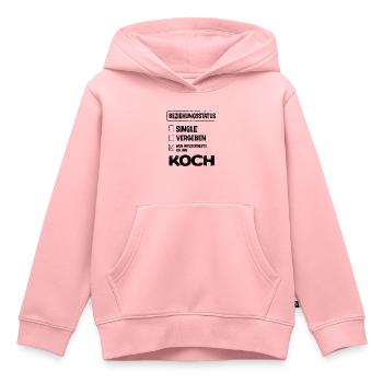 Koch Beziehungsstatus - Kinder Premium Organic Hoodie - Rosa - Vorne - AI Model Kid Female (0cm)