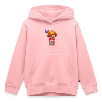 SUGAR RUSH - Kids Premium Organic Hoodie - rose - Front - AI Model Kid Female (0cm)
