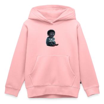 VOS PIRES PEURS, TOUJOURS FAUSSES - Sweat Premium à capuche enfant bio - rose - Devant - AI Model Kid Female (0cm)