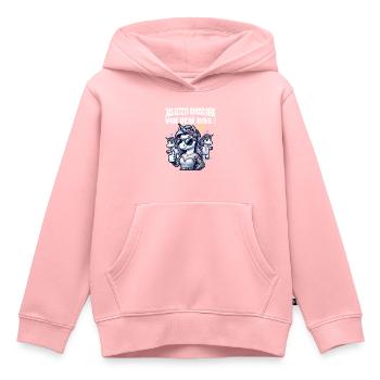 Enterrement de vie de garçon Mariée Enterrement de vie de jeune fille Grondement de femmes - Sweat Premium à capuche enfant bio - rose - Devant - AI Model Kid Female (0cm)
