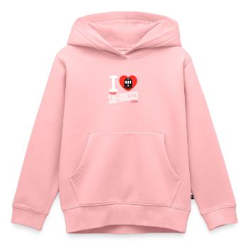 J’adore San Francisco, la ville dorée - Sweat Premium à capuche enfant bio - rose - Devant - AI Model Kid Female (0cm)