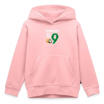 Tor Ich bin 9 - Kinder Premium Organic Hoodie - Rosa - Vorne - AI Model Kid Female (0cm)