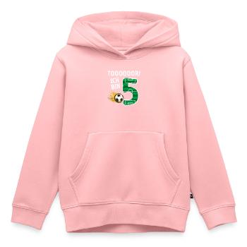 Tor Ich bin 5 - Kinder Premium Organic Hoodie - Rosa - Vorne - AI Model Kid Female (0cm)