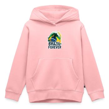 BRASILIEN - Kinder Premium Organic Hoodie - Rosa - Vorne - AI Model Kid Female (0cm)