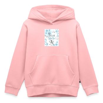 Bonjour l’hiver - Sweat Premium à capuche enfant bio - rose - Devant - AI Model Kid Female (0cm)