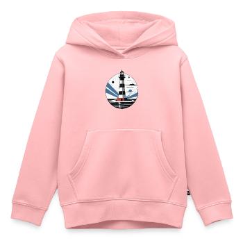 Leuchtturm, Küste, Meer - Kinder Premium Organic Hoodie - Rosa - Vorne - AI Model Kid Female (0cm)