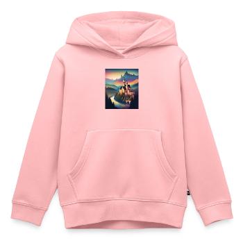 A castle in Romania - Kids Premium Organic Hoodie - rose - Front - AI Model Kid Female (0cm)