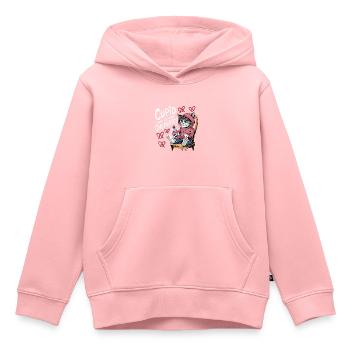 Célibataire Saint-Valentin Amour Cupidon Drôle Dicton - Sweat Premium à capuche enfant bio - rose - Devant - AI Model Kid Female (0cm)