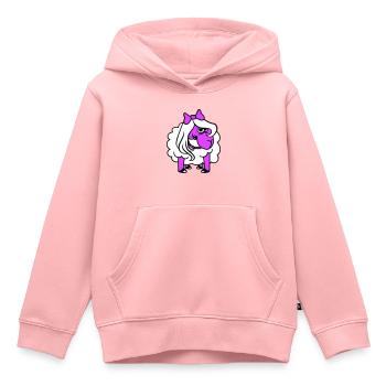 Schaf Beleidigt Mädchen Frau Böser Blick Hübsch - Kinder Premium Organic Hoodie - Rosa - Vorne - AI Model Kid Female (0cm)