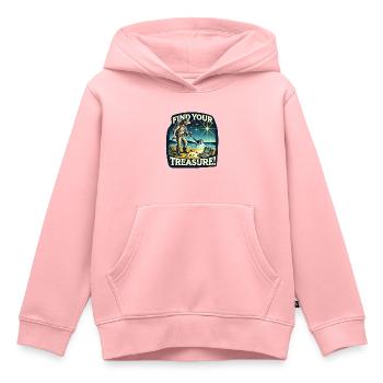 DÉTECTEURS DE MÉTAUX - Sweat Premium à capuche enfant bio - rose - Devant - AI Model Kid Female (0cm)