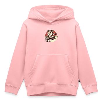 Lustiger Eichhörnchen Pilot im Propeller-Flugzeug - Kinder Premium Organic Hoodie - Rosa - Vorne - AI Model Kid Female (0cm)
