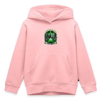Chicago se met au vert - Sweat Premium à capuche enfant bio - rose - Devant - AI Model Kid Female (0cm)