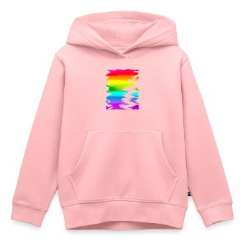 colorful rainbow gradient - Kids Premium Organic Hoodie - rose - Front - AI Model Kid Female (0cm)