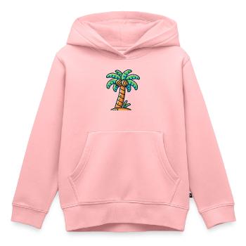 palme - Kinder Premium Organic Hoodie - Rosa - Vorne - AI Model Kid Female (0cm)