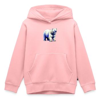 Weißer Eisbär - Kinder Premium Organic Hoodie - Rosa - Vorne - AI Model Kid Female (0cm)