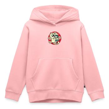 Riesige Katze und kleines Katzen-Mädchen - Kinder Premium Organic Hoodie - Rosa - Vorne - AI Model Kid Female (0cm)